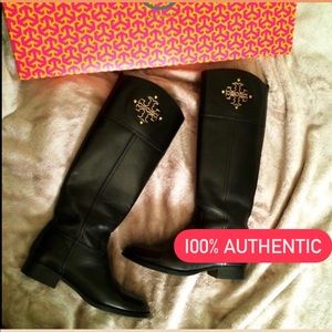 Tory Burch Leather Riding Boots